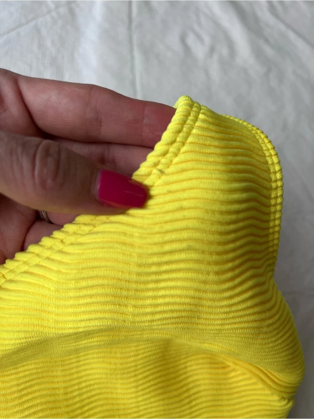 Vintage La Blanca Yellow Ribbed One Piece Swimsuit